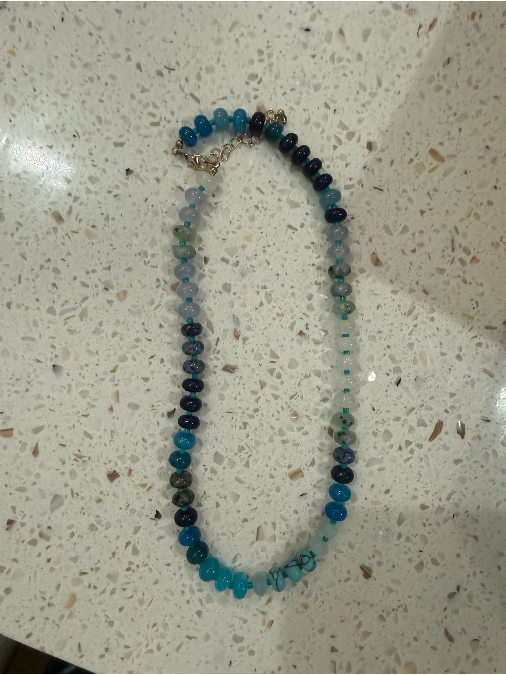 Beaded Necklace Blue